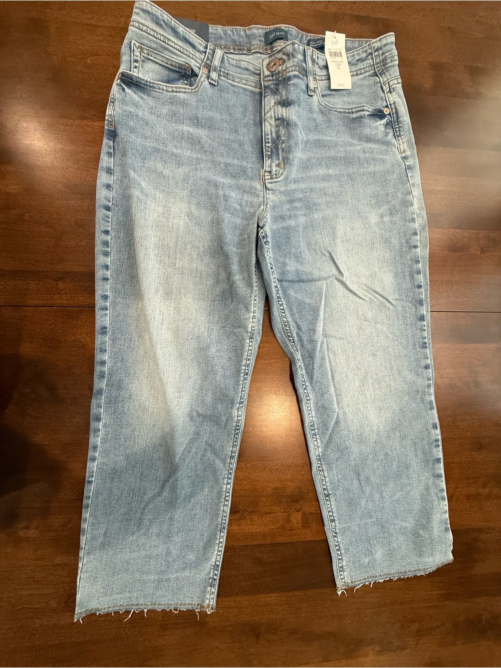 J. Jill High Rise Straight leg crop 12P NWT Surrey Wash